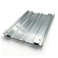 Rail de guidage plat à rainures longues en aluminium extrudé, profil de base haute rigidité pour module d'onduleur industriel