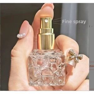10ml Square Perfume Bottle Flat Luxe Thin Glass Aluminum Lid For Home Decor And Perfumes - Product Image 3