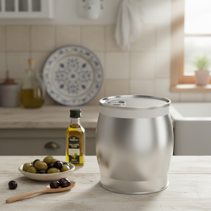 Envase Metálico para Aceitunas Kontensan, Modelo K101, 99 x 140 mm, 1 Litro, Tapa Fácil de Abrir, Turquía - Product Image 3