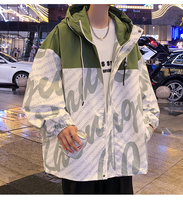 Veste pour homme personnalisée pour l'hiver, en toile, col montant avec fermeture éclair, coupe-vent et respirante