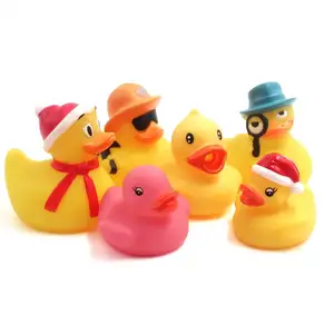 Custom child classic plastic pvc colorful shower flashing light up bath toy rubber duck