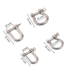 100 PCs staccabile uccelli volanti corda fibbie D/U/O forma anelli collare di cane pappagalli guinzaglio corda in acciaio inox chiusura a vite - Product Image 2