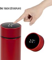 Bouteille d'eau intelligente portable en acier inoxydable personnalisée de 500 ml (17 oz) avec affichage LED de la température en temps réel pour thé bouillant