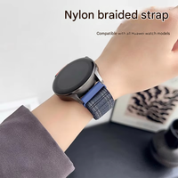 Tali Jam Tangan Pintar Upro Motif Gelombang Nilon Kepang 20mm 22mm dengan Perekat Hook and Loop dan Ujung Datar Sport Loop