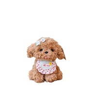 Peluche mignonne chiot chien Bichon Frisé Westie en polyester et coton PP, jouet doux anti-stress pour enfants, idéal pour anniversaire
