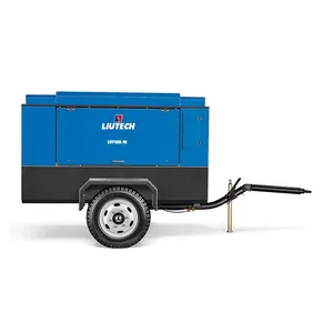 Liutech LUY100-10 375 cfm Towable Mobile Mining Pneumatic Air Compressor with Diesel Engine