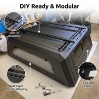 Aluminum Alloy Truck Canopy Camper Shell for Toyota Tacoma 2016-2026 5FT 6FT Waterproof Lockable No-Drill Installation