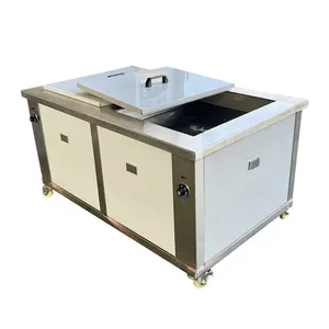 Máquina de limpieza ultrasónica Industrial de doble ranura Jiaheda con 3000W para limpiar y enjuagar piezas de automóviles lavadora de piezas
