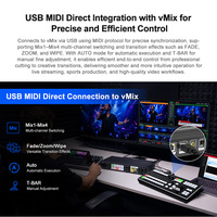 Panel de Control de Transmisión para Mezclador de Video BMD ATEM con Soporte Complementario, Control de Cámara PTZ, Pantalla LCD y Barra en T