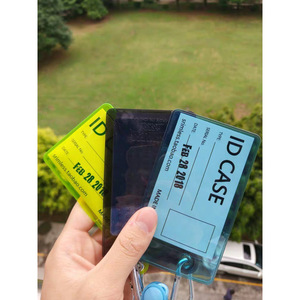 Trendy <b>ID</b> card <b>holder</b>, transparent PVC name tag/work badge <b>holder</b>, retractable lanyard, waterproof bus card <b>holder</b> - Product Image 3