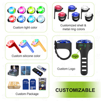 Lampes LED de sécurité pour chien personnalisées par l'usine UMIONE, pour la promenade nocturne, à clipser sur le collier, le harnais ou la laisse.