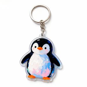 Acrylic <span class=keywords><strong>Keychain</strong></span> dễ thương chim cánh cụt tùy chỉnh hai mặt UV in ấn, nam cực phim hoạt hình động vật <span class=keywords><strong>Keychain</strong></span> Tuyết Băng Chủ Đề Mặt dây chuyền Quà Tặng - Product Image 1