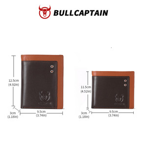 BULLCAPTAIN Men Retro Genuine Leather <b>Long</b> <b>Wallet</b> with RFID Blocking Large Capacity Zipper Closure for Unisex Casual Use - Product Image 5