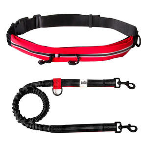 Hands-Free Jogging Hiking Running <span class=keywords><strong>Belt</strong></span> 120-180 Cm Elastic <span class=keywords><strong>Dog</strong></span> Lead dengan Tas Pinggang untuk Anjing Sedang dan Besar - Product Image 2