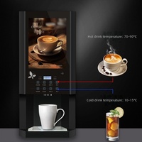 Professioneel commercieel instantkoffiemachine met 3 reservoirs, poederdrankdispenser met warm- en koudwaterfunctie