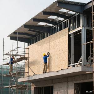 <span class=keywords><strong>Panneau</strong></span> mural extérieur en <span class=keywords><strong>OSB</strong></span> résistant aux intempéries 15 mm 4x8, <span class=keywords><strong>panneau</strong></span> de <span class=keywords><strong>bois</strong></span> de qualité marine avec colle, approvisionnement en vrac pour la construction - Product Image 6