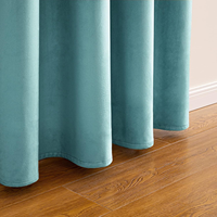 Rideau occultant de luxe en velours à œillets, isolant thermique et insonorisant pour chambre et salon