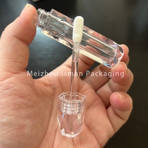 หลอดลิปกลอสทรงเพชร ISMAN Thick Crystal 2 มล.  วัสดุ PETG ใส รูปทรงข้าวหลามตัด  บรรจุภัณฑ์เปล่า <span class=keywords><strong>ราคา</strong></span>โรงงาน ขนาดพกพา คุณภาพดีเยี่ยม - Product Image 2