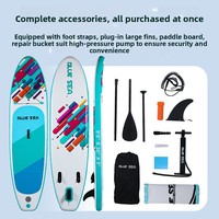 Planche de surf gonflable en PVC brossé épaissi, planche de paddle universelle SUP pour défi extrême