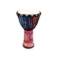 Juguete Musical Educativo para Niños, Tambor Africano Grande de 8 Pulgadas, Cuero PVC con Patrones Coloridos, 20.5x40cm, 0.85kg, Venta Caliente 2023