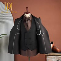 Nouveau costume de mariage trois pièces croisé pour homme automne/hiver - Tenue de cérémonie décontractée pour banquets