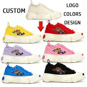 Chaussures en toile tendance avec logo de designer gratuit, pour hommes et femmes, respirantes, décontractées, pour la marche et le skateboard - Product Image 2