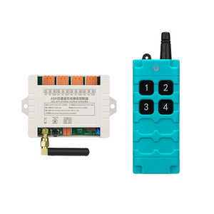 Interrupteur sans fil 4 canaux AC100-240V en plastique avec télécommande 433MHz, récepteur à connexion rapide, portée 100m pour moteur, pompe, barrière, portail, ascenseur - Product Image 1