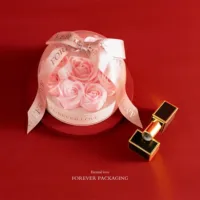 Boîtes cadeaux de savon en forme de fleur pour la Saint-Valentin, nouveau design, carton ondulé éternel avec laminage mat et gaufrage