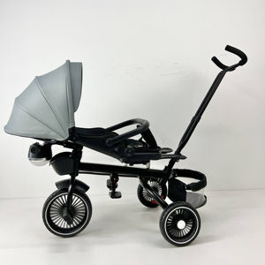 Nuevas ruedas <span class=keywords><strong>de</strong></span> PU <span class=keywords><strong>de</strong></span> tres ruedas para niños del fabricante WQL Push Baby Cart Safety Guardrail Music para 2-7 triciclos para niños - Product Image 3