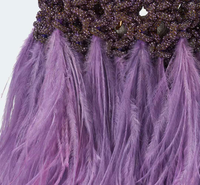 Pochette de soirée haut de gamme pour femme, ornée de strass et de plumes, tissée à la main, idéale pour les fêtes et les danses