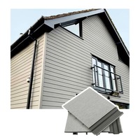 Panneau composite en bois plastique d'extérieur moderne Revêtement de maison en bois de cèdre imperméable pour revêtement mural extérieur en bois brun WPC