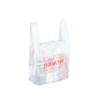 Clair personnalisé biodégradables hdpe gilet poignée emballage en plastique t-shirt sac