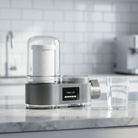 Robinet domestique intelligent avec écran, lumière bleue, charbon actif UV et purificateur d'eau haute efficacité