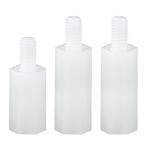 Entretoises hexagonales en nylon blanc métriques, filetage simple M2 M3 M5, mâle-femelle, entretoises hexagonales en plastique de qualité supérieure pour la vente en gros - Product Image 3