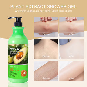 Avocado Whitening Bath Body Wash Perfumed Liquid Private Label Wholesale Skin Whitening Body Wash Shower Gel - Product Image 3