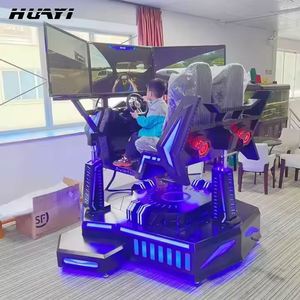 เครื่องเล่นเกมแข่งรถ VR 2 ที่นั่ง 3 จอ พร้อมระบบจำลองการขับขี่ 3 DOF วัสดุโลหะและพลาสติก สำหรับห้างสรรพสินค้า ลดราคาพิเศษ - Product Image 2