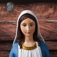 18 pouces Catholique Notre Dame De Grâce Statue Résine Sculpture Décoration Notre Dame De Grâce sur Base Figurine Cadeau Religieux