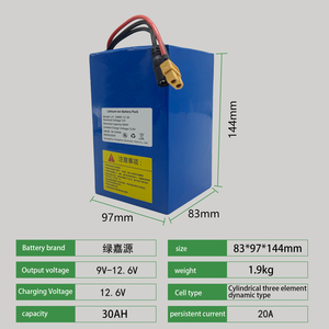 고출력 12V <span class=keywords><strong>30AH</strong></span> 리튬 배터리 팩 NCA 양극 고성능 전동 공구 가전 제품 완구 - Product Image 2