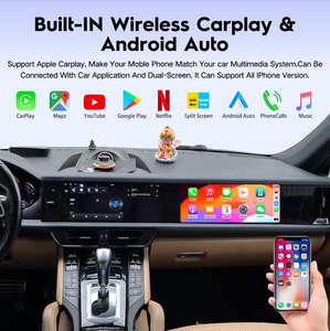 Carplay ไร้สายสำหรับ Porsche Macan จอคู่ 12.3 นิ้ว วิทยุติดรถยนต์ Qualcomm Android พร้อมระบบนำทาง GPS 4G มัลติมีเดีย เครื่องเล่นซีดี อัตโนมัติ - Product Image 3