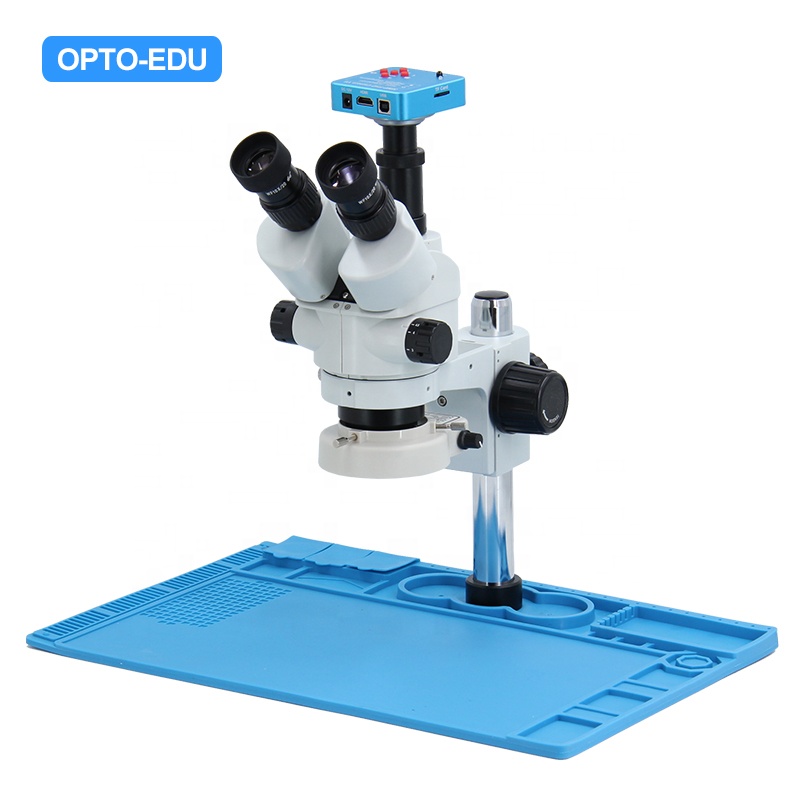 OPTO-EDU A23.1503 2K 3,8 M HD USB большая подставка светодиодная кольцевая подсветка цифровой электронный Usb стерео Мобильный микроскоп