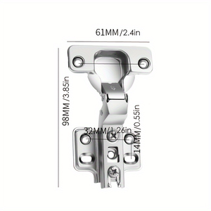 Charnière de porte de meuble en acier laminé à froid hydraulique Jieyang, fermeture automatique douce, quincaillerie de meubles, cuisine, chambre, école, hôpital - Product Image 2