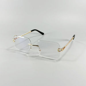 Homens ou Mulheres Óculos De Sol Fotocromático New Cutting Edge Cor Mudando Lentes Cinza Rimless Quadro Óculos De Sol UV400 - Product Image 5