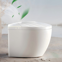 WC intelligent monobloc en forme de coquille, facile d'entretien, avec bidet intégré, pour l'approvisionnement mondial des salles de bain