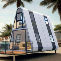 Casa Prefabricada Moderna de Dos Pisos, Tipo Cápsula Espacial de Acero, Ecológica, Impermeable, Hoteles Comerciales Modulares, Resistente al Fuego, Marca XINGANG