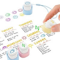 En gros, Mini tampon en plastique à touche unique, style Mahjong, à pression, pour journalisation et DIY, pour motifs à dessiner soi-même et motifs gagnants