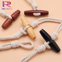Jaket Mantel Ramah Lingkungan Berlapis Resin dengan Kancing Dekoratif, Tali Rami, dan Kancing Tanduk Sapi