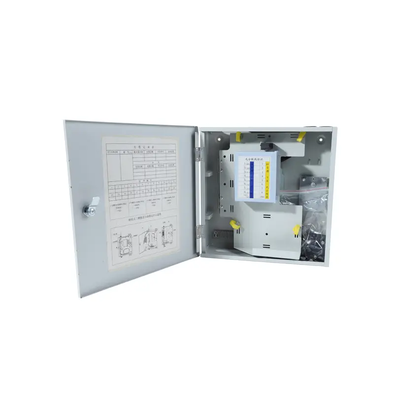 Fiber Optic Distribution Box With Plugs Ftth 16 Port Fiber Optic Distribution Box Outdoor Fiber Termination Optic Distribution