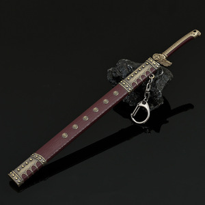 Set di Portachiavi e Spilla a Forma di Spada da 22 cm del Gioco Dangtang Shuanglong: Spada del Viaggio Sotterraneo, Modello di Arma in Miniatura Personalizzato - Product Image 3