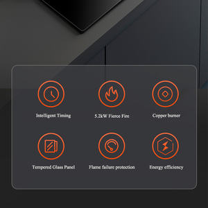 <span class=keywords><strong>Estufa</strong></span> de gas de doble placa de cocina a <span class=keywords><strong>precio</strong></span> competitivo, encimera de acero inoxidable de 5,2 kW con temporizador, tubería de Gas Natural para el hogar - Product Image 4