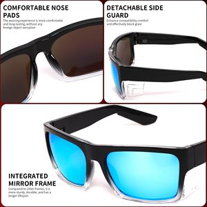 High Quality Sports Goggles Side Shield Vintage Mirror AS/NZS 1337.1 Z87 Safety <b>Sunglasses</b> Men Women - Product Image 3